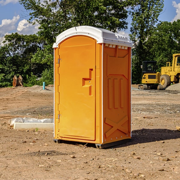 how can i report damages or issues with the portable restrooms during my rental period in Danville